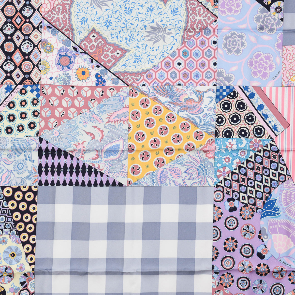 Hermes Rose Pale Silk L'Art Du Sarasa Scarf