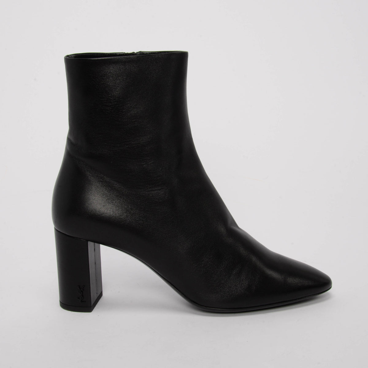 Saint Laurent Black Lambskin Lou 70 Ankle Boots 39