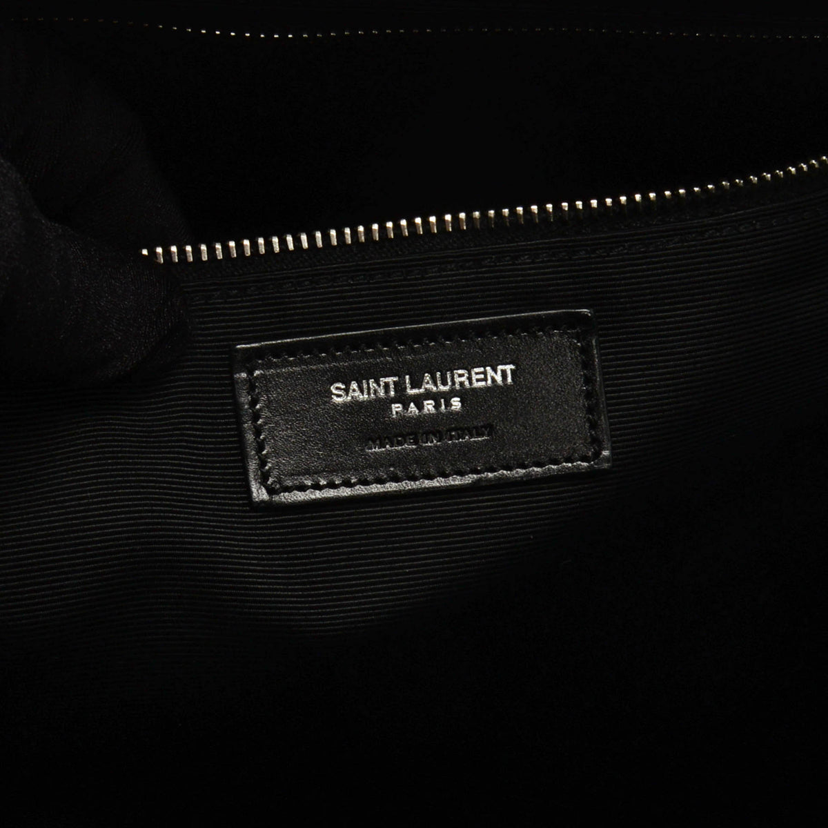 Saint Laurent Black Calfskin Classic Duffle 24 Overnight Bag