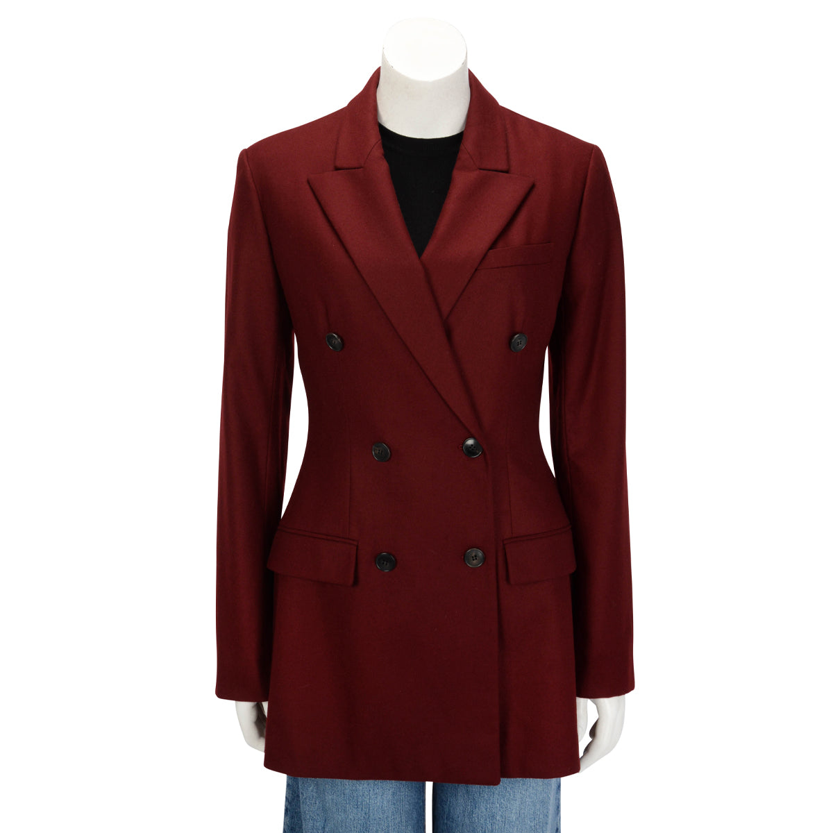Dior Burgundy Wool D.B. Longline Blazer FR 40