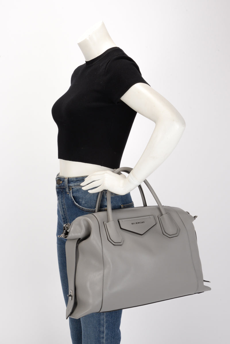 Givenchy Grey Soft Calfskin Medium Antigona Tote