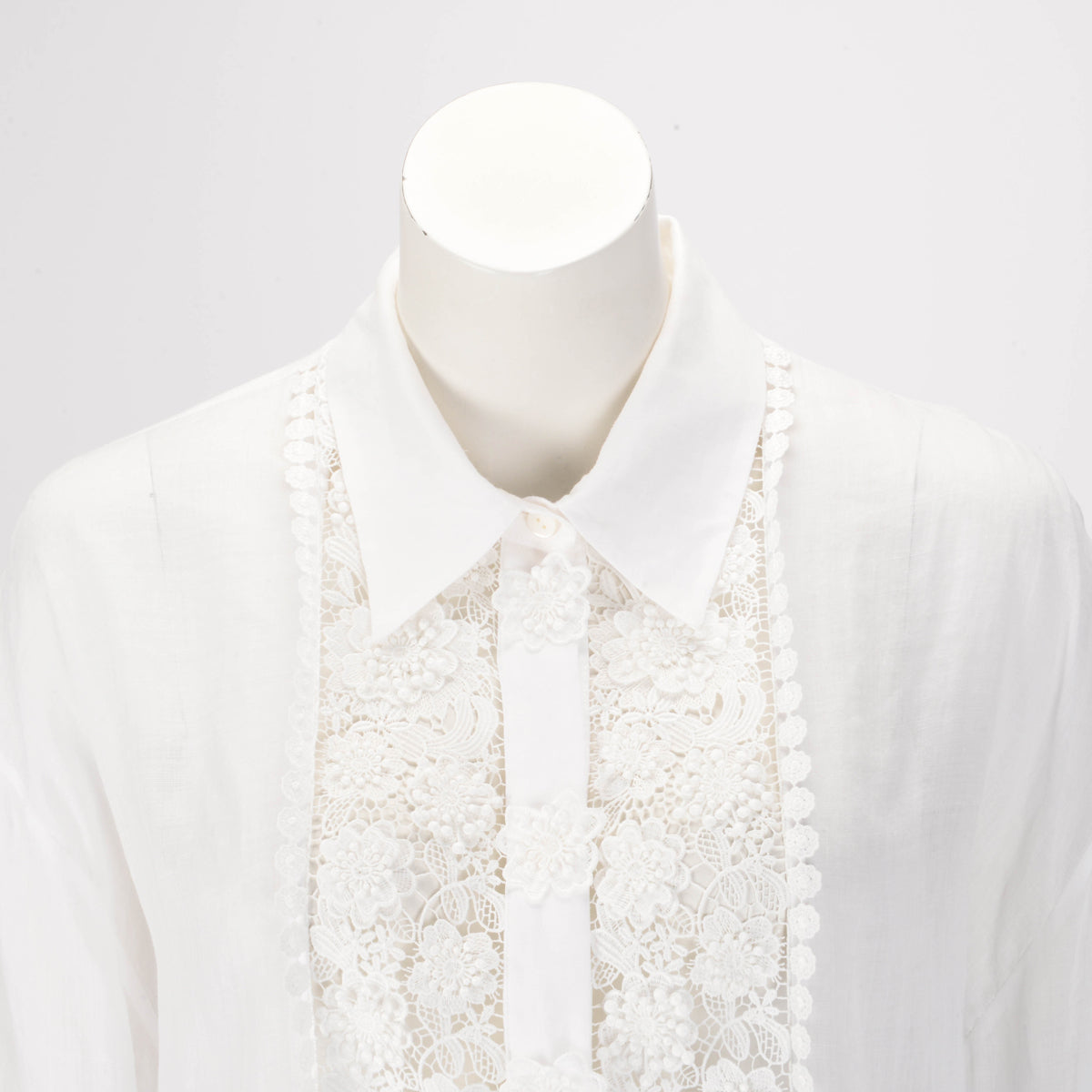 Zimmermann White Raie Lace Flower Shirt 4