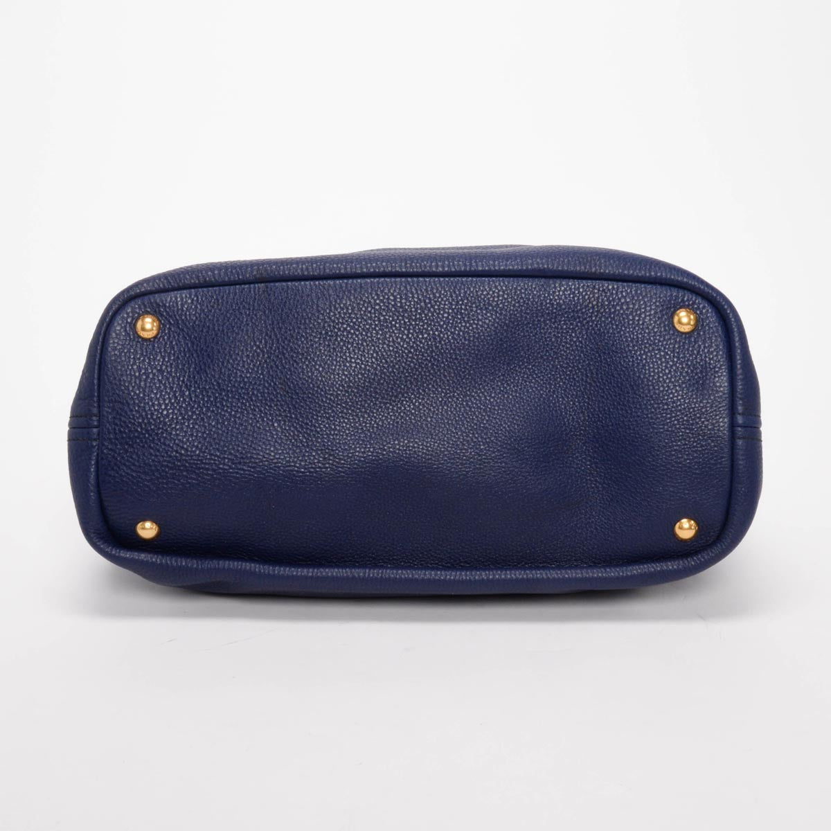 Prada Blue Vitello Daino Hobo Shoulder Bag