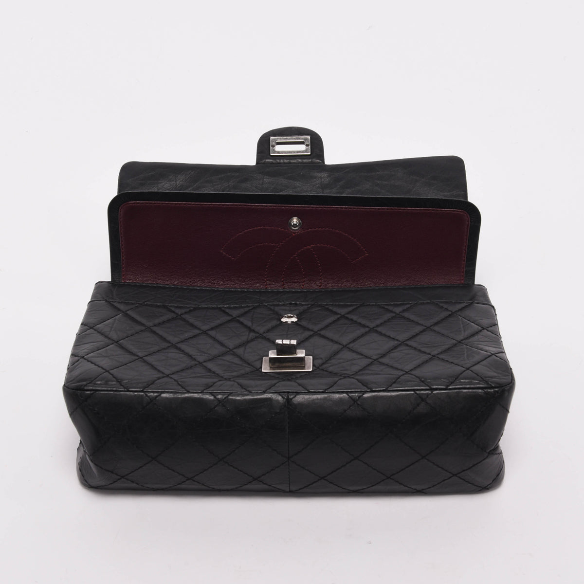 Chanel Black Aged Calfskin 2.55 Reissue 226 Flap Bag