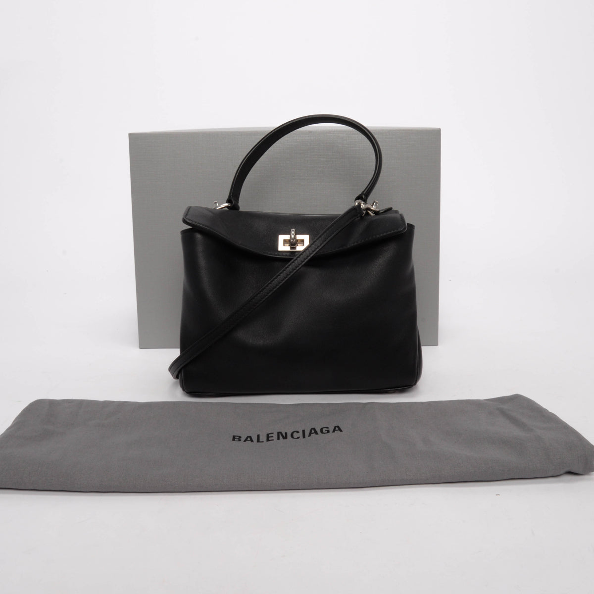 Balenciaga Black Calfskin Mini Rodeo Bag