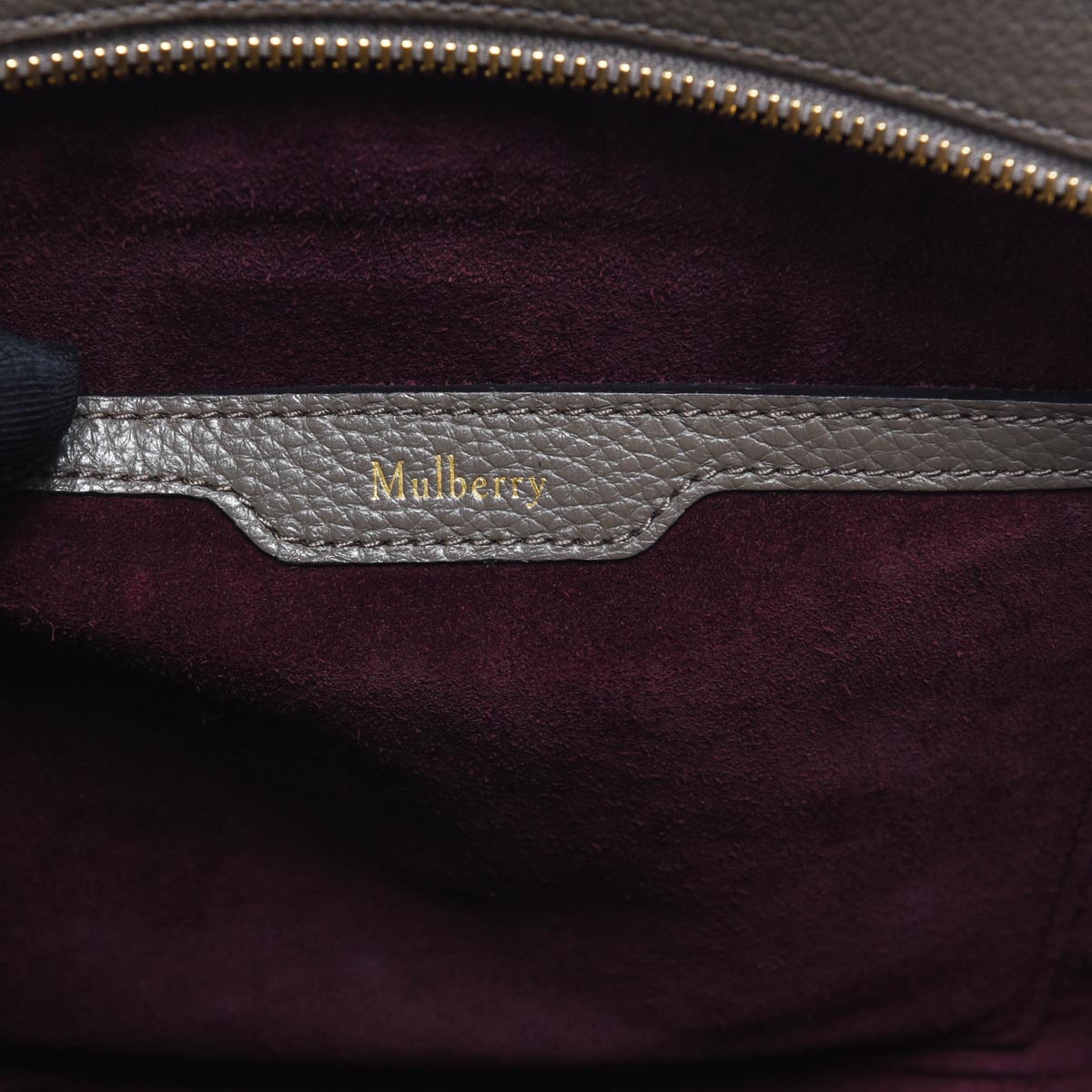 Mulberry Taupe Grained Leather Large Bayswater Zipped Tote