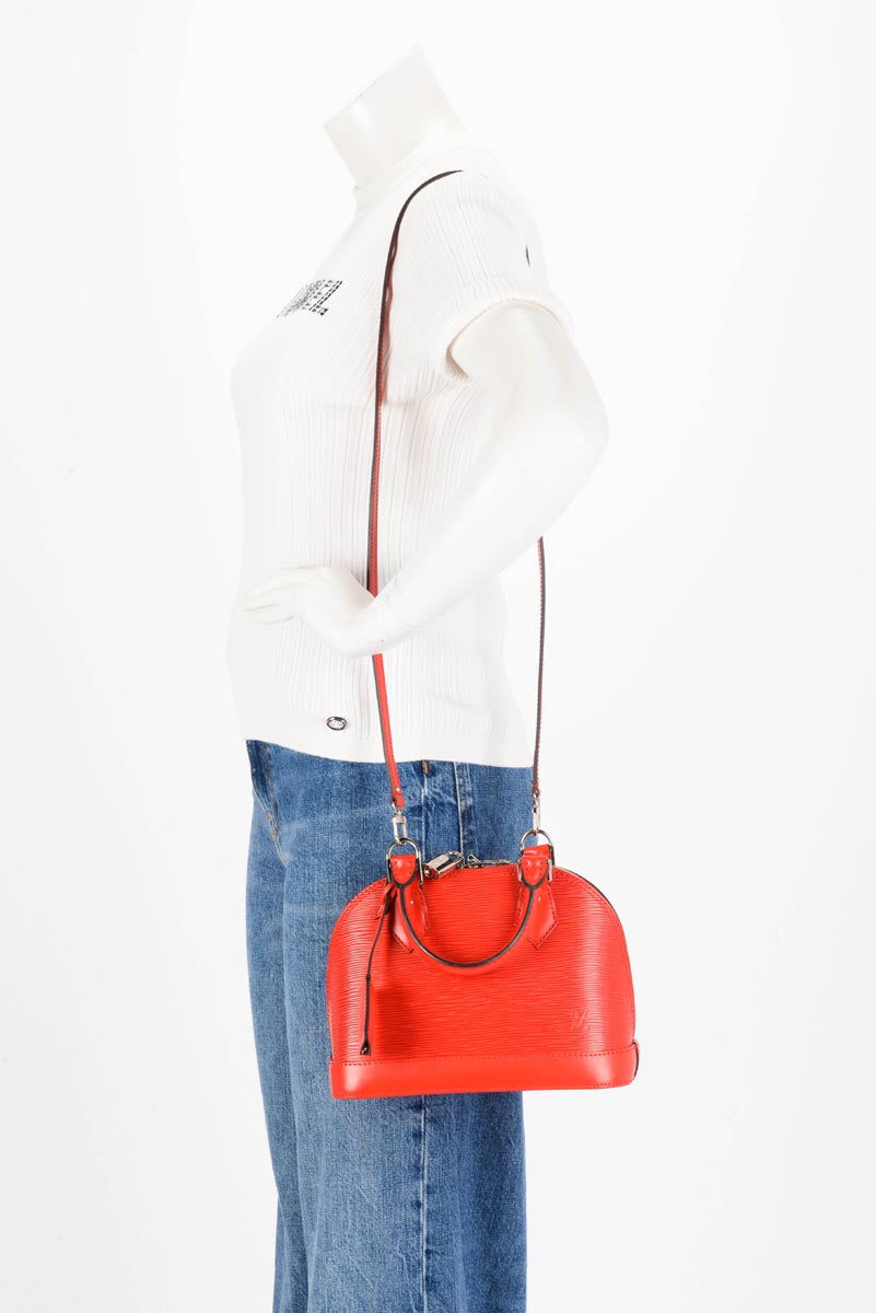 Louis Vuitton Red Epi Leather Alma BB