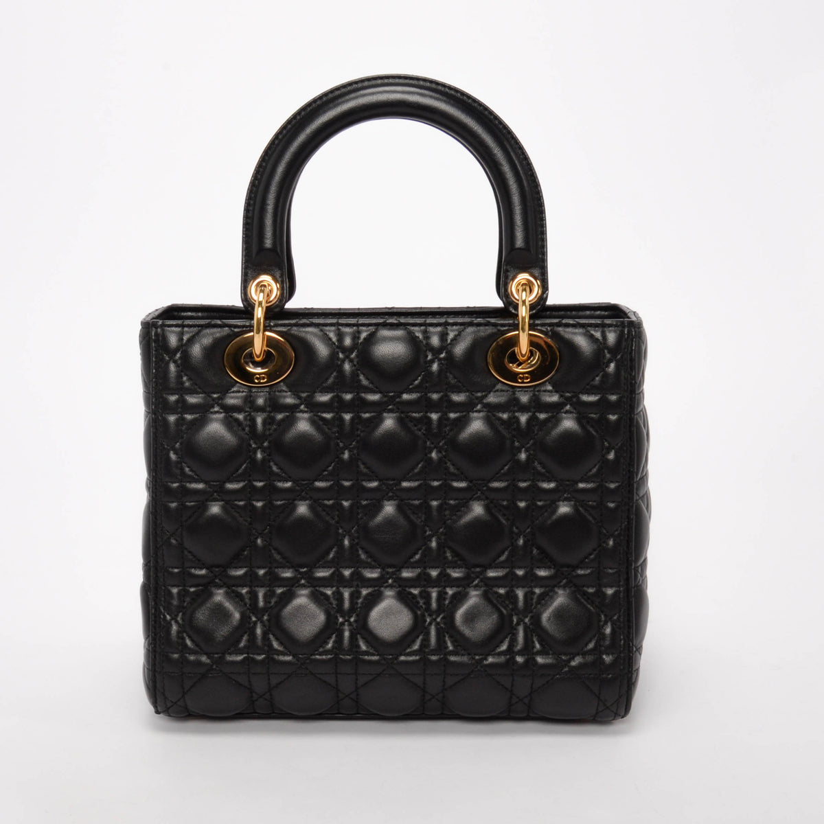 Dior Black Cannage Lambskin Medium Lady Dior Bag
