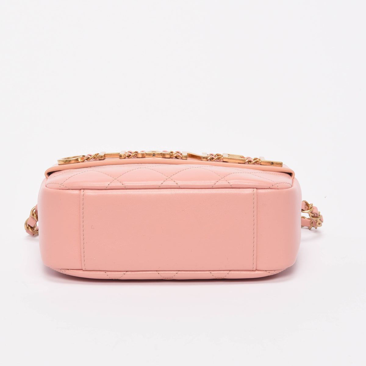 Chanel Pink Quilted Calfskin Enchained Camera Bag
