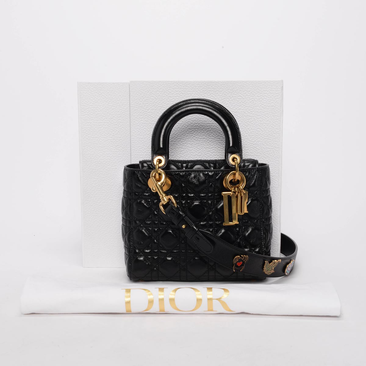 Dior Black Cannage Calfskin My ABCDior Small Lady Dior