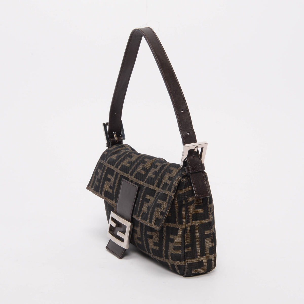 Fendi Tobacco Zucca Canvas Baguette Bag