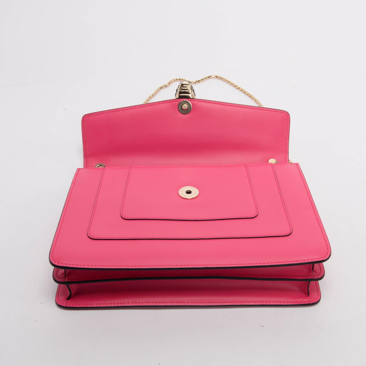 Bulgari Hot Pink Calfskin Serpenti Forever Bag