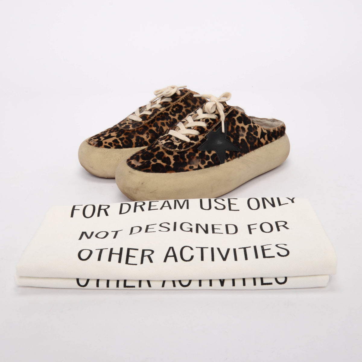 Golden Goose Leopard Print Pony Hair Space Star Sneakers 38