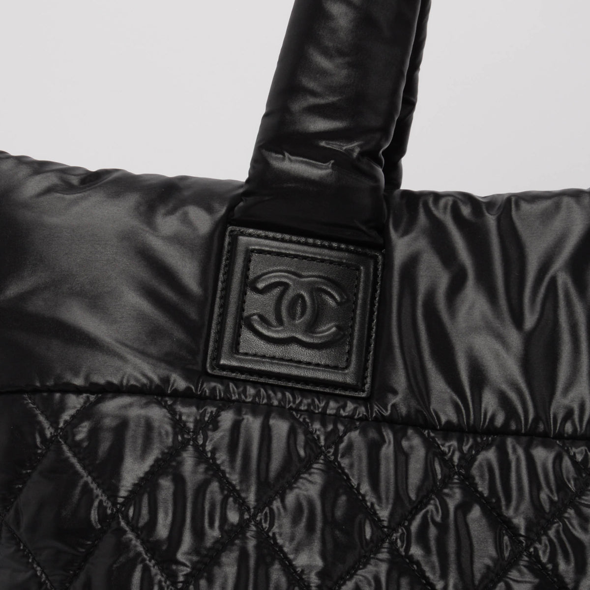 Chanel Black Quilted Nylon Coco Cocoon Large Tote