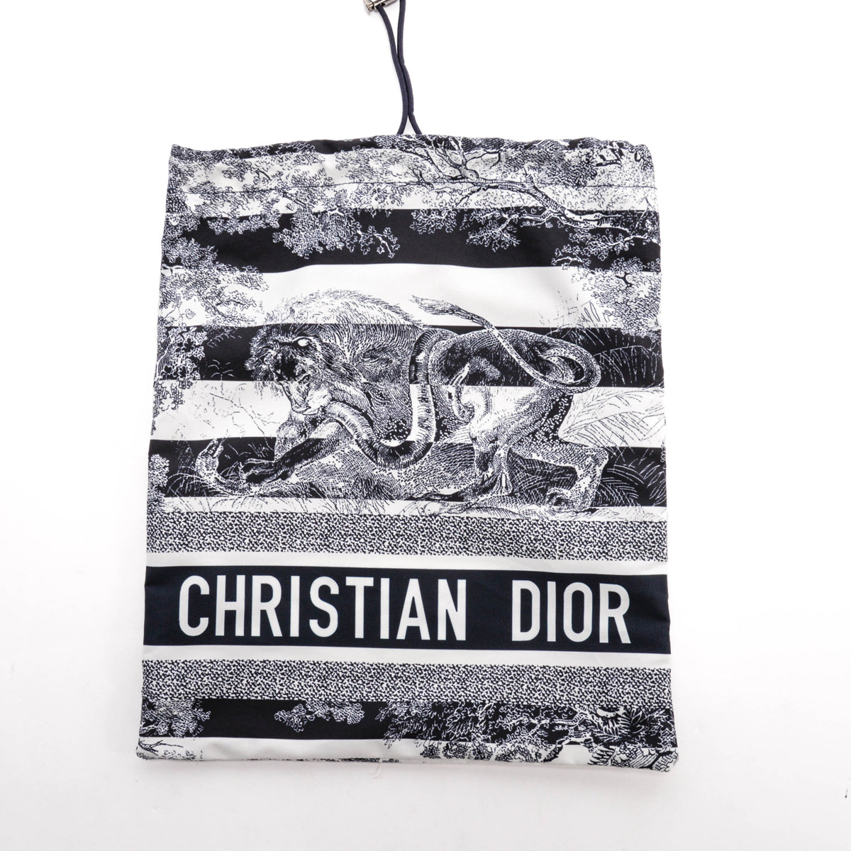 Dior Navy Toile de Jouy Striped One Piece Swimsuit L