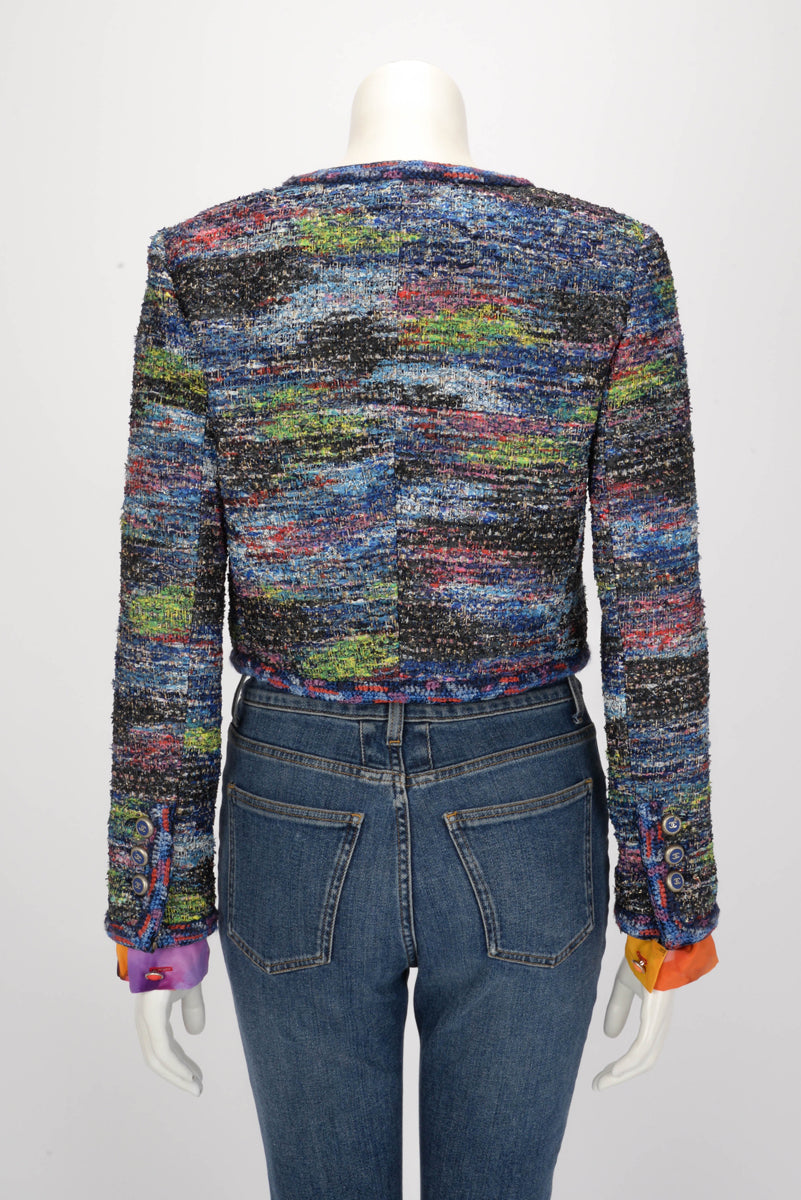 Chanel Multi Colour Fantasy Tweed Short Jacket FR 40