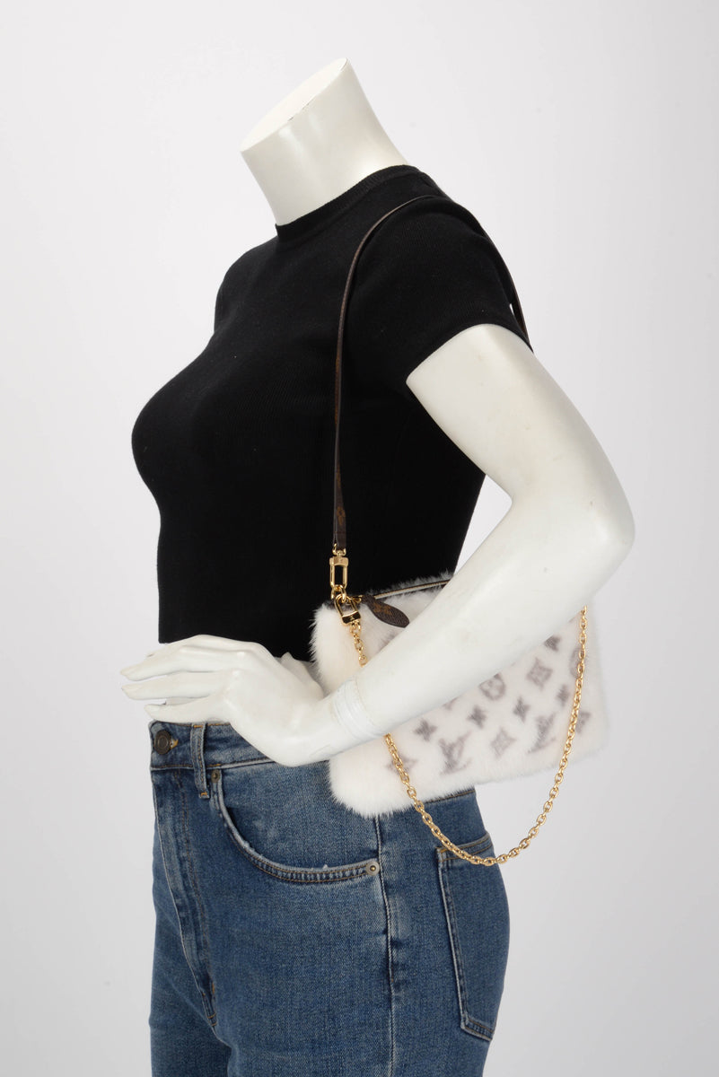 Louis Vuitton White Monogram Mink Neo Pochette Milla Mini Bag