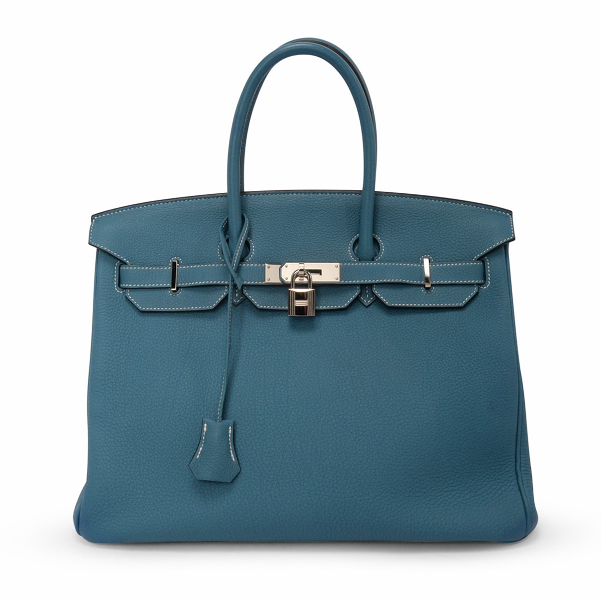 Hermes Blue Jean Togo Birkin 35 PHW