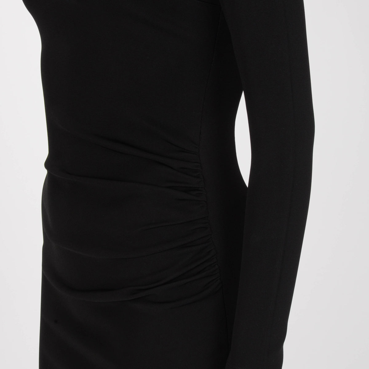 Dolce & Gabbana Black Technical Fabric Long Sleeve Dress IT 40