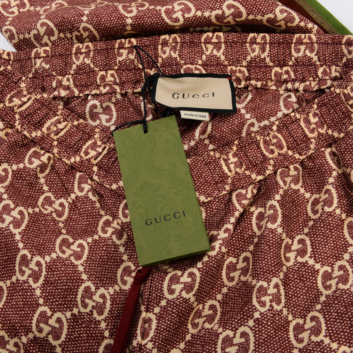 Gucci Pink Silk GG Supreme Trackpants XL