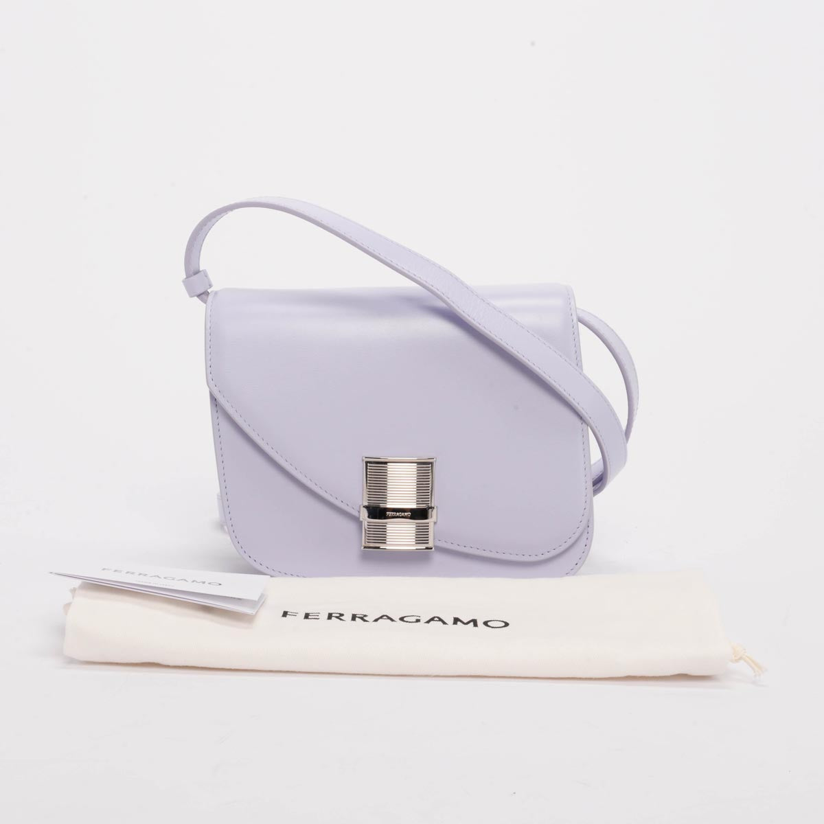 Ferragamo New Lavender Calfskin Small Fiamma Bag