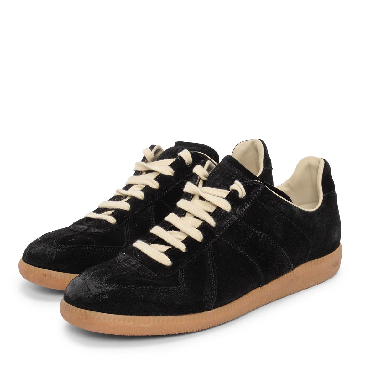 Maison Margiela Black Suede Replica Sneakers 38.5