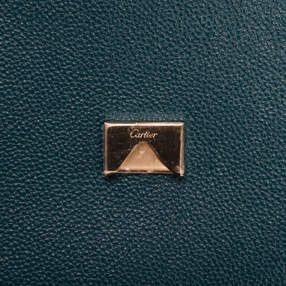 Cartier Teal Grained Calfskin Small Panthere de Cartier Bag