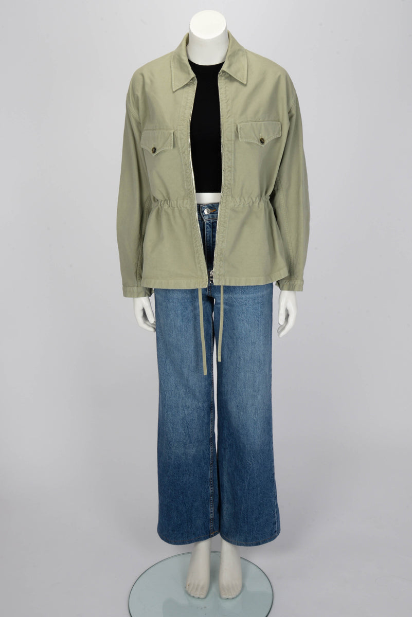 Prada Agave Old Canvas Anorak Jacket IT 38