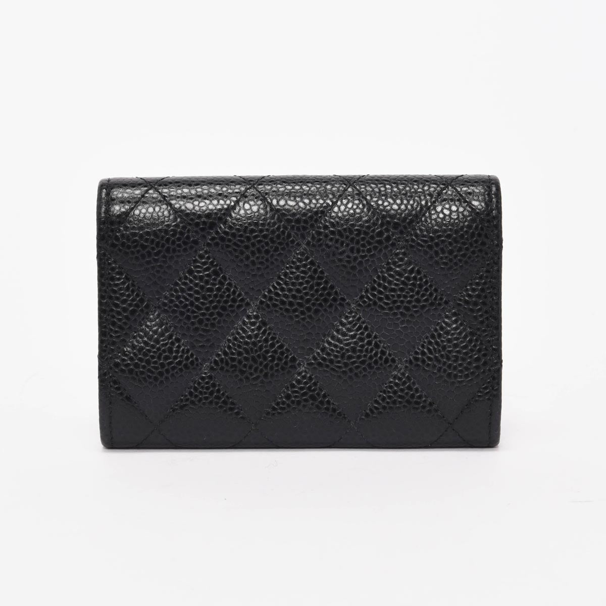 Chanel Black Quilted Caviar Classic Card Holder