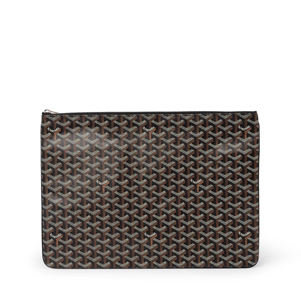 Goyard Black Goyardine Senat GM Pouch