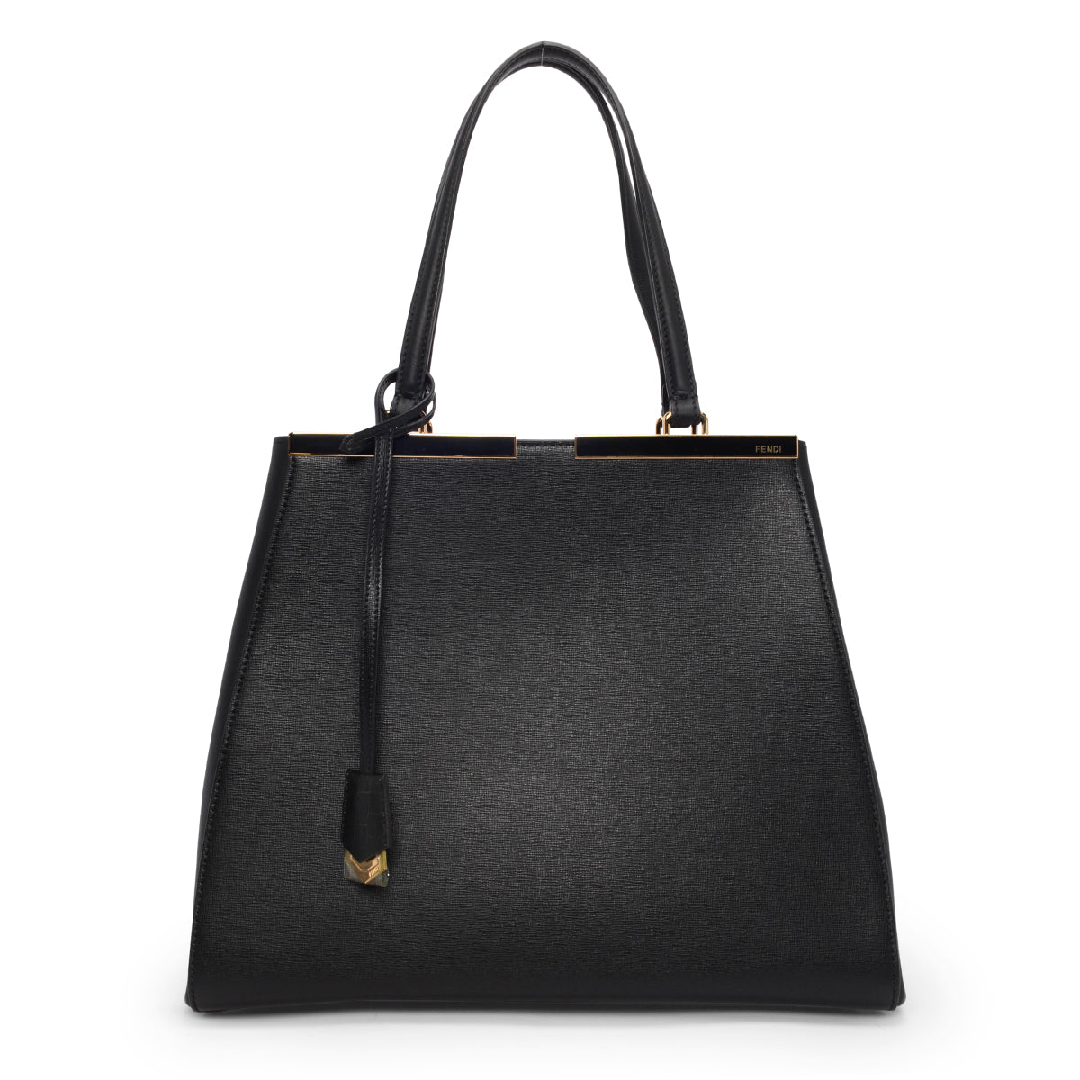 Fendi Black Vitello Elite Large 3Jours Tote