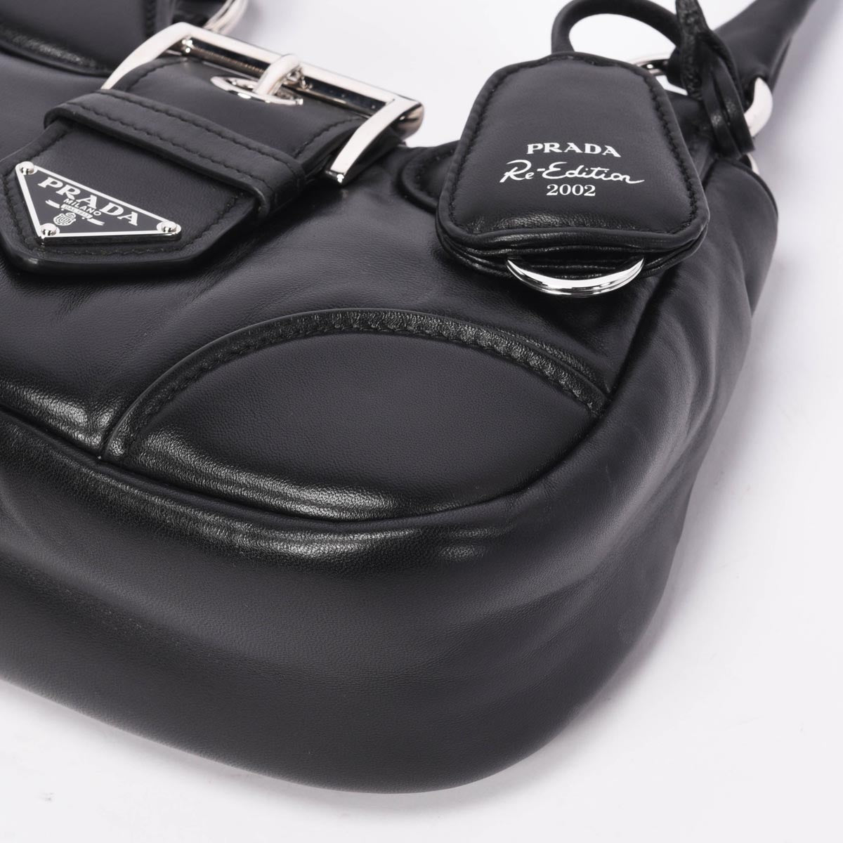 Prada Black Nappa Soft Moon Mini Bag