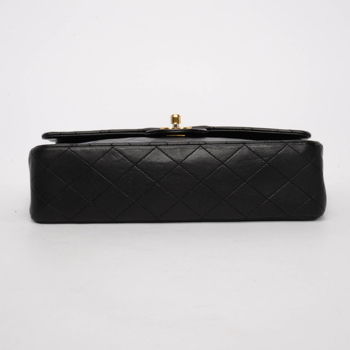 Chanel Vintage Black Quilted Lambskin Classic Double Flap Bag