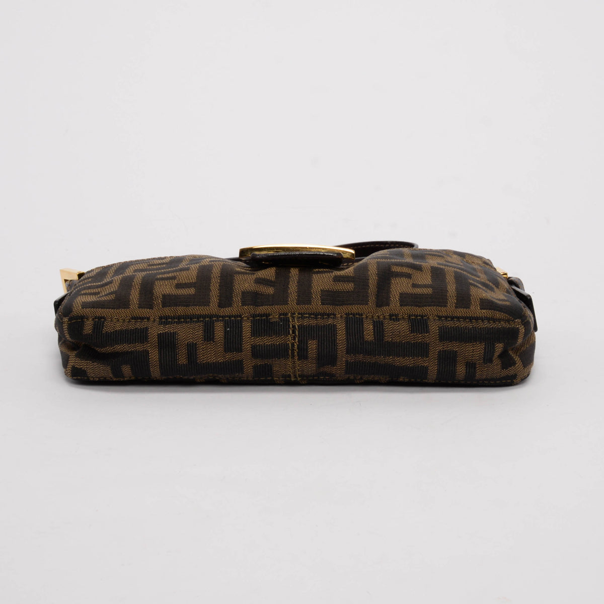 Fendi Tobacco Zucca Canvas Open Baguette Bag