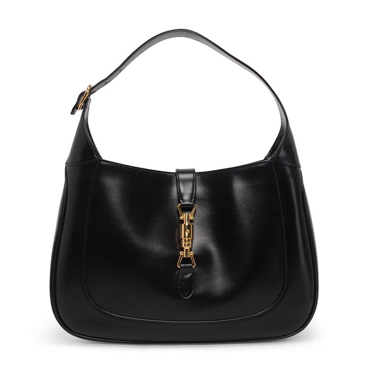 Gucci Black Leather Medium Jackie 1961 Shoulder Bag
