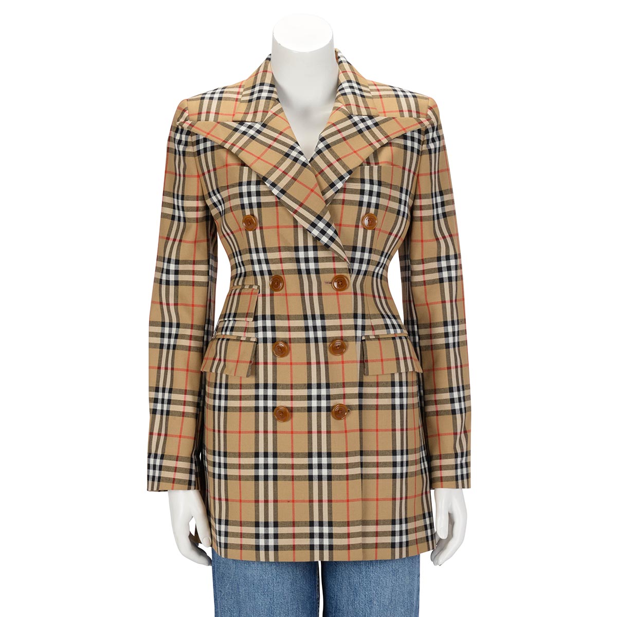 Burberry Beige Classic Check Westwood Jacket UK 8