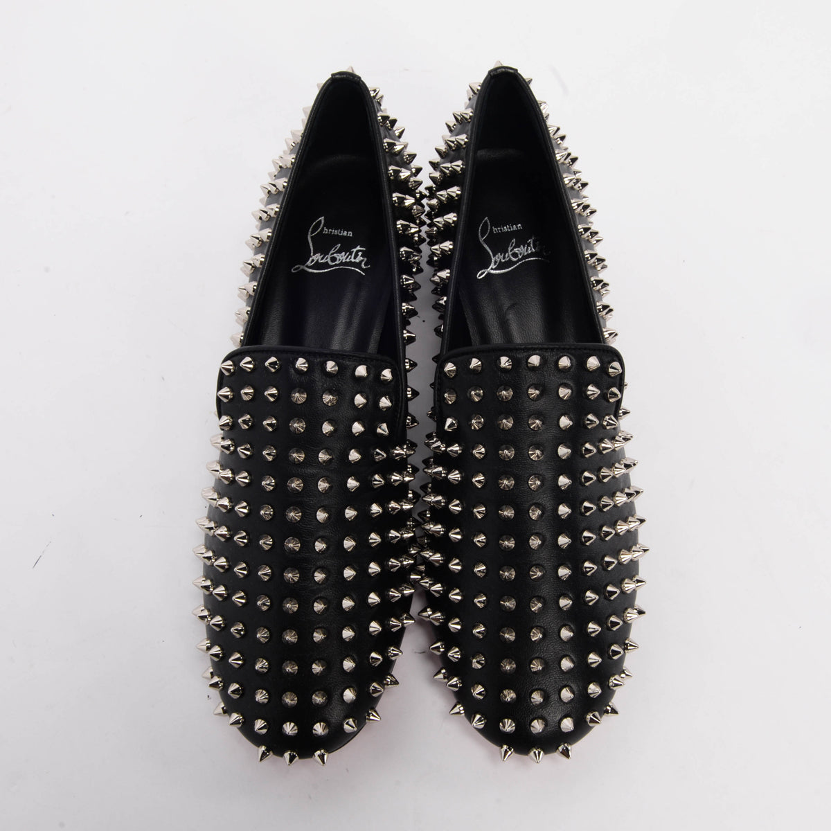 Christian Louboutin Black Spikeasy Loafers 38