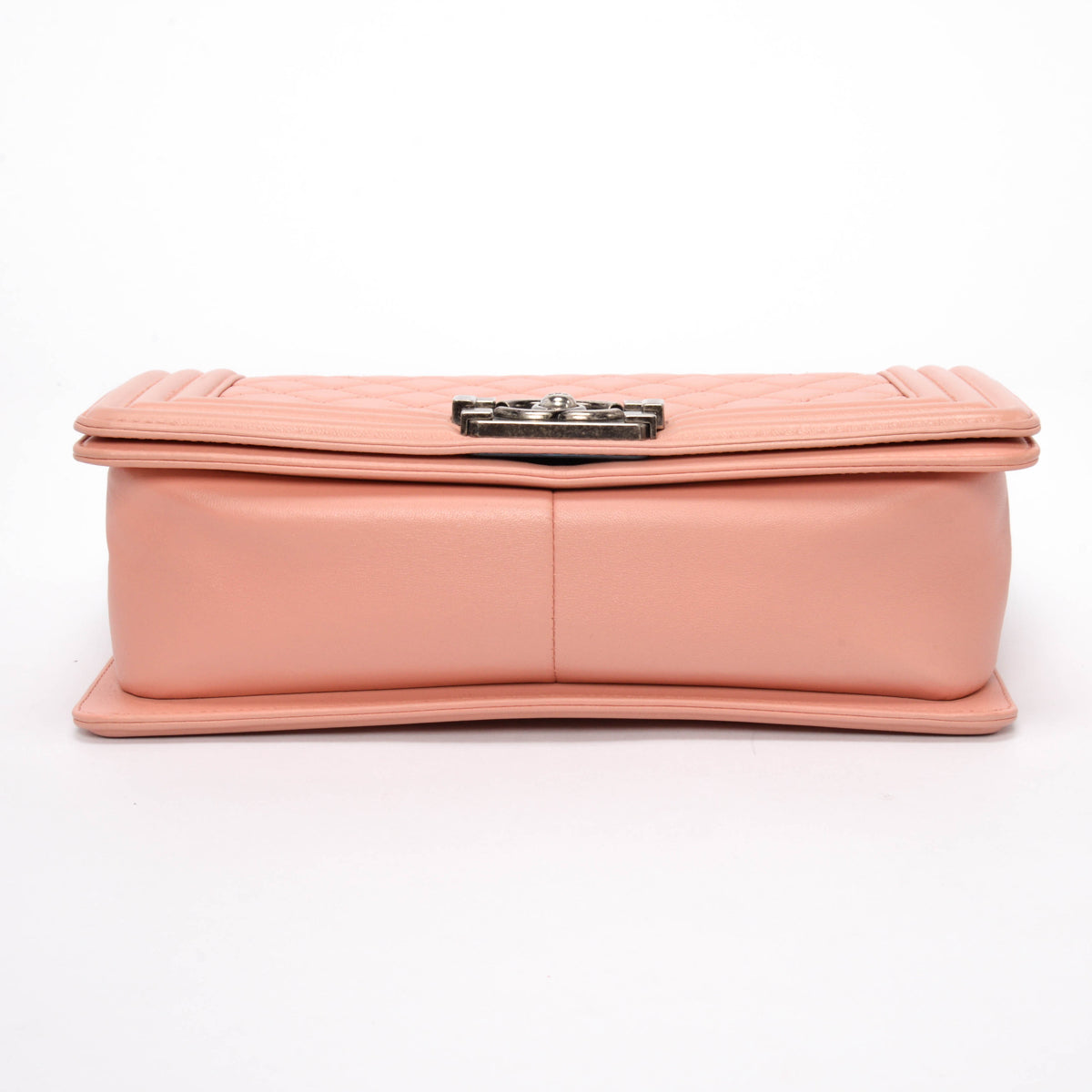 Chanel Light Pink Quilted Calfskin Old Medium Boy Bag