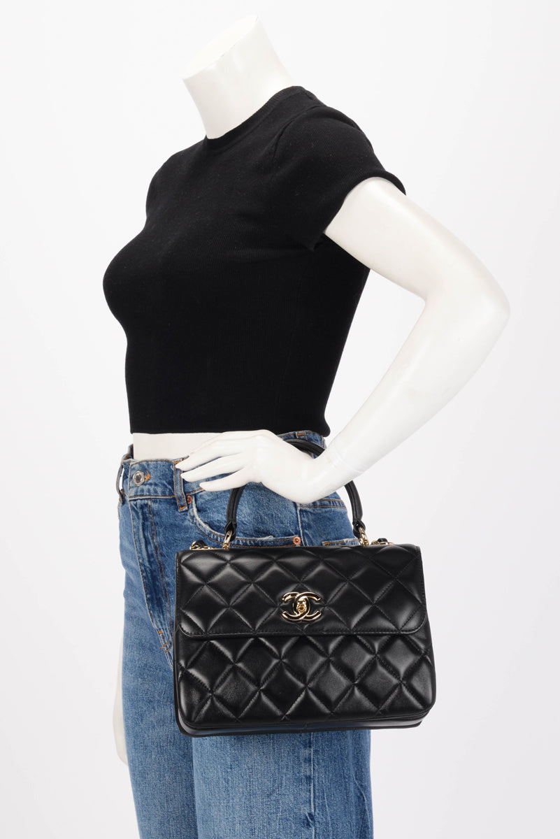 Chanel Black Quilted Lambskin Small Trendy CC Bag