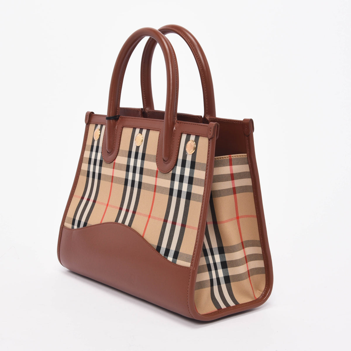 Burberry Tan Vintage Check Baby Title Tote