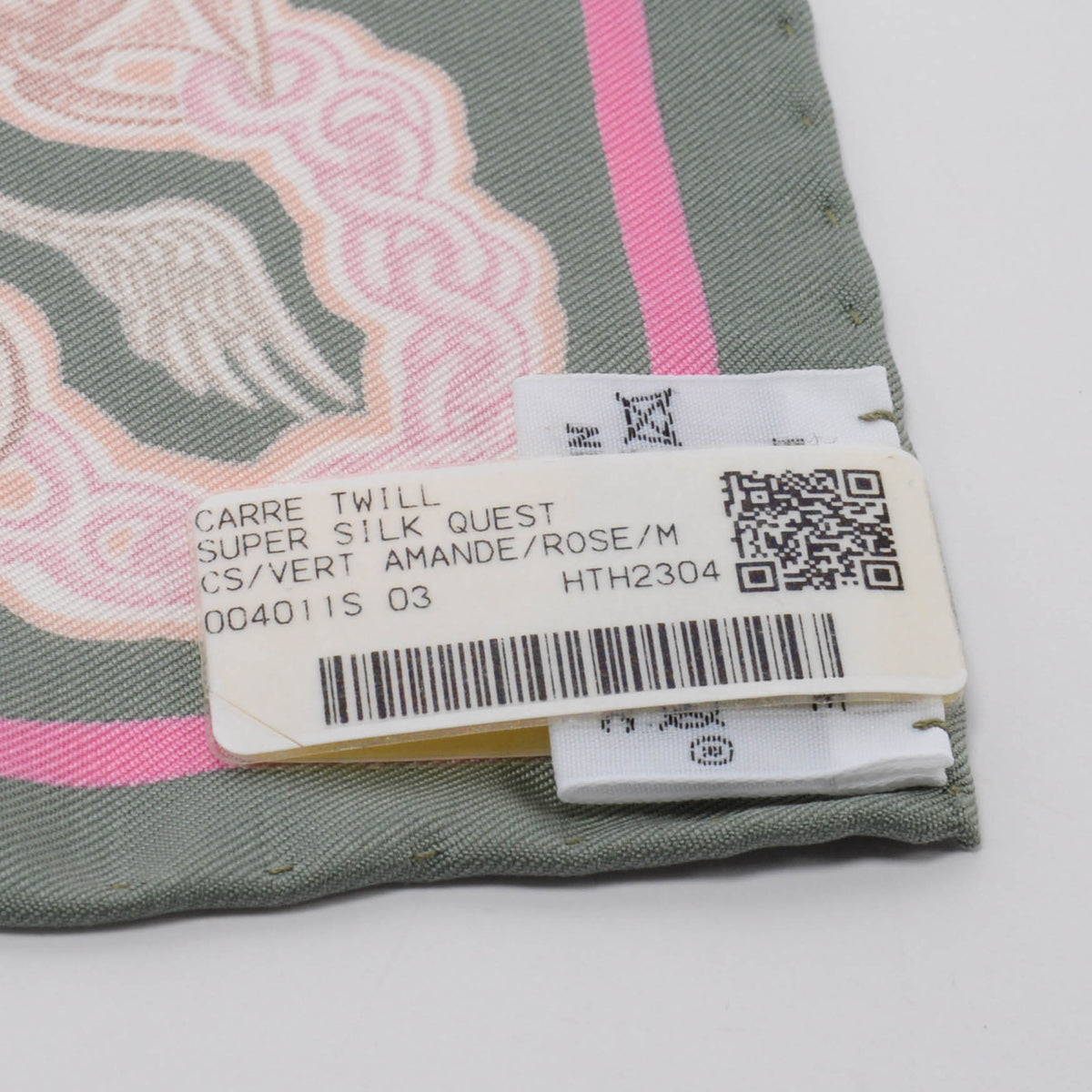 Hermes Vert Super Silk Quest Detail Scarf