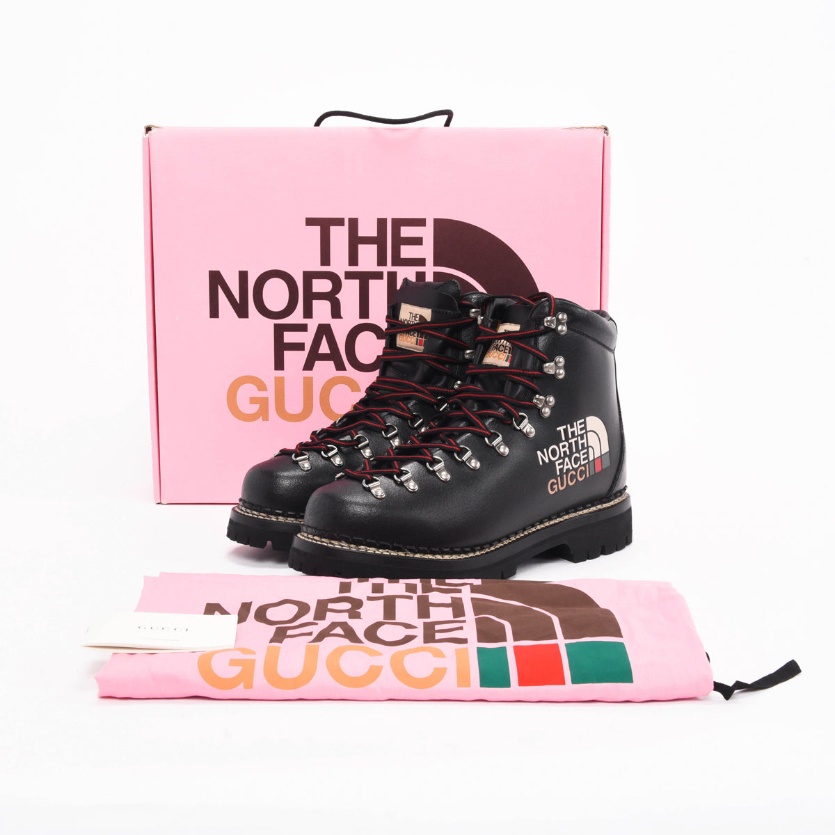 Gucci x The North Face Black Leather Ankle Boots 11