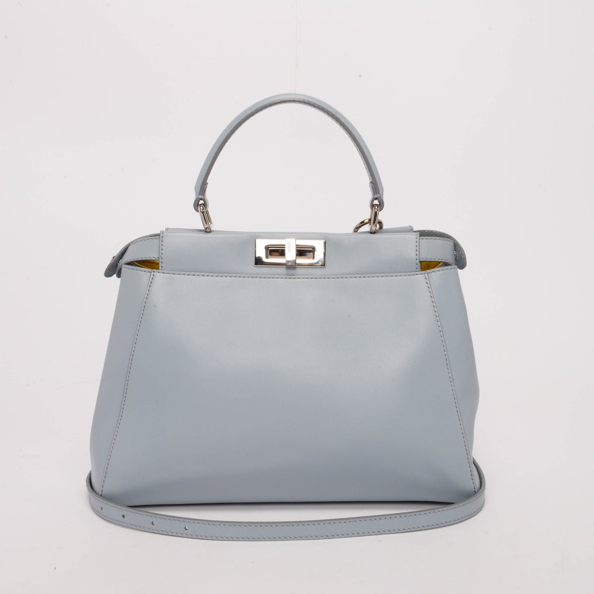 Fendi Pale Blue Nappa Medium Peekaboo Bag