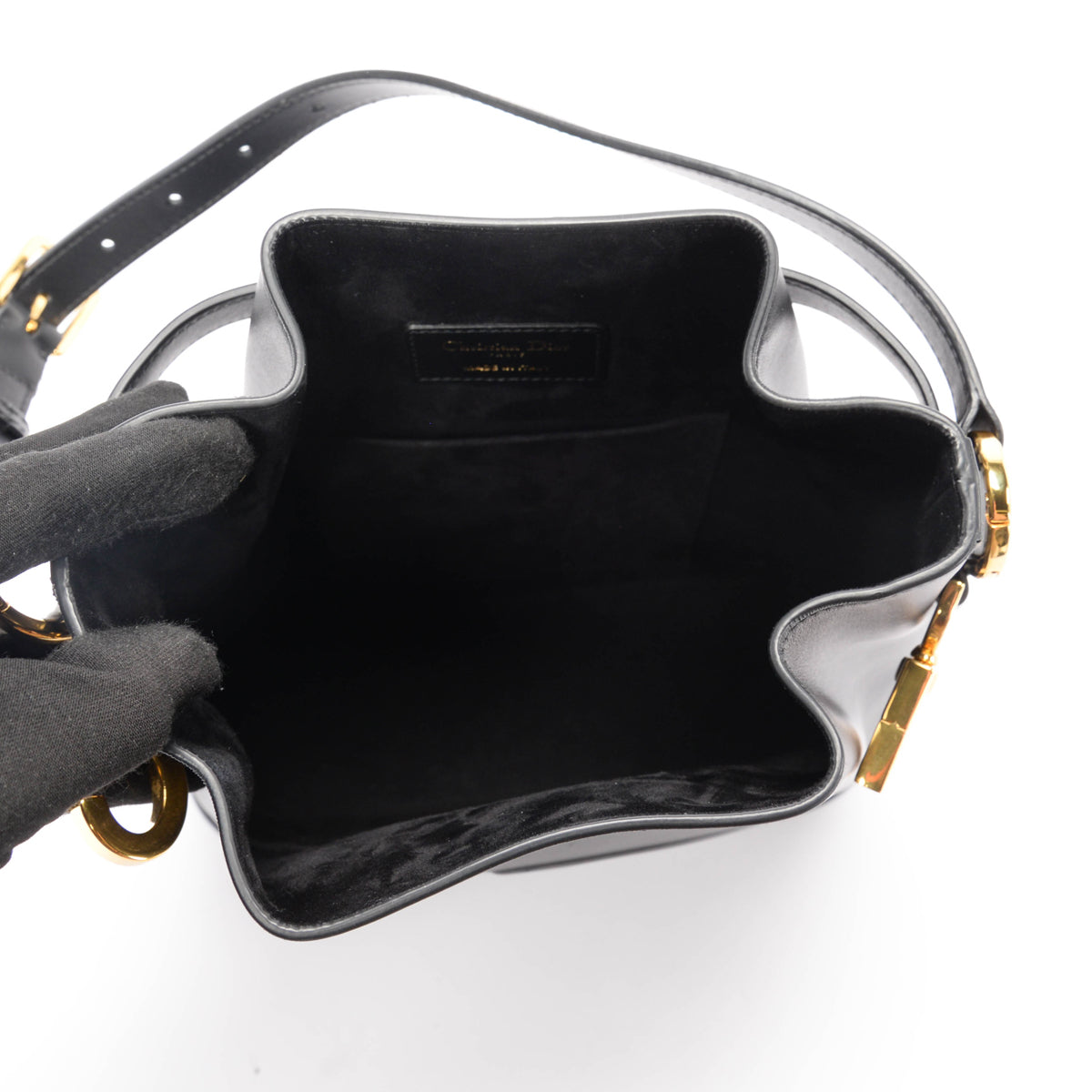 Dior Black Calfskin Medium C'est Dior Bucket Bag