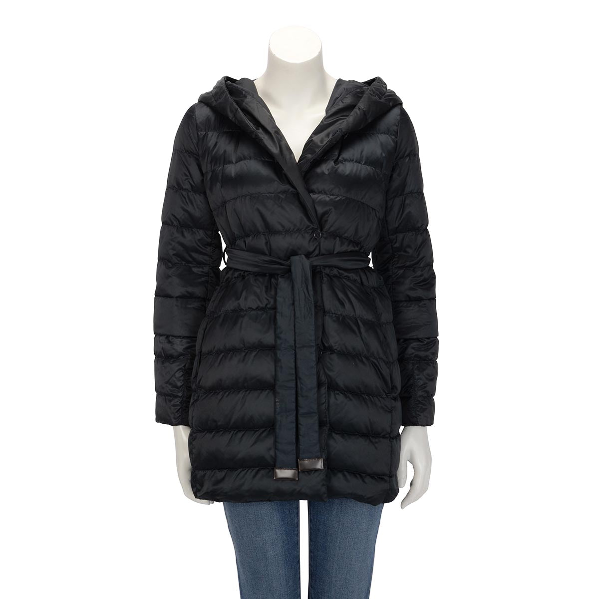 Max Mara Midnight Blue Quilted Nylon Reversible Puffer Jacket IT 38