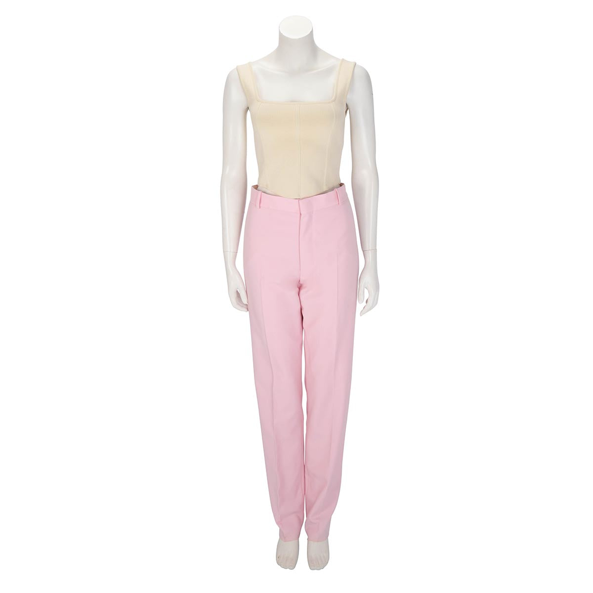 Alexander McQueen Pink Wool Slim Fit Pants