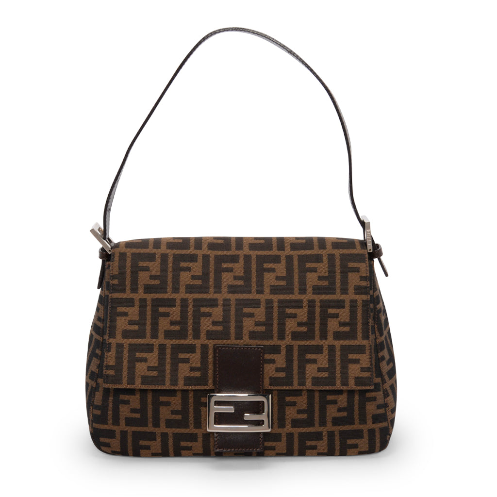 Fendi Tobacco Zucca Canvas Mamma Baguette Bag