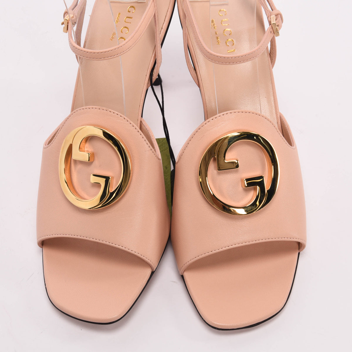 Gucci Perfect Pink Malaga Kid Blondie Slingback Sandals 38