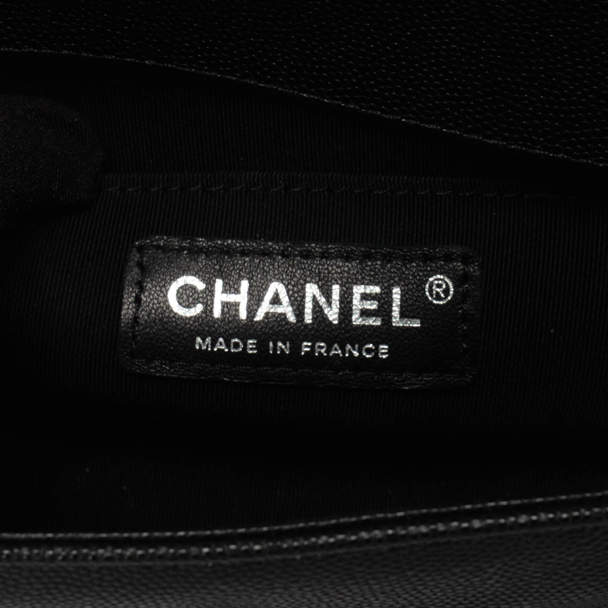 Chanel Black Quilted Caviar Small Boy Shoulder Bag