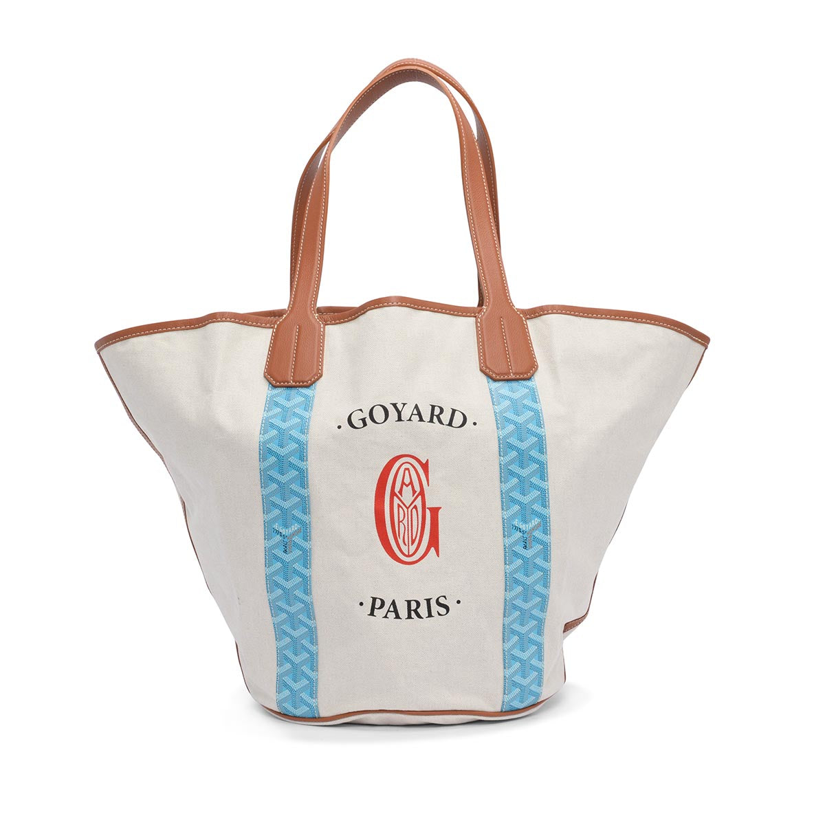 Goyard Turquoise Goyardine Reversible Belharra Tote